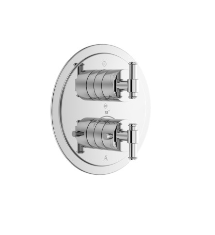 Exposed part kit of thermostatic shower mixer
