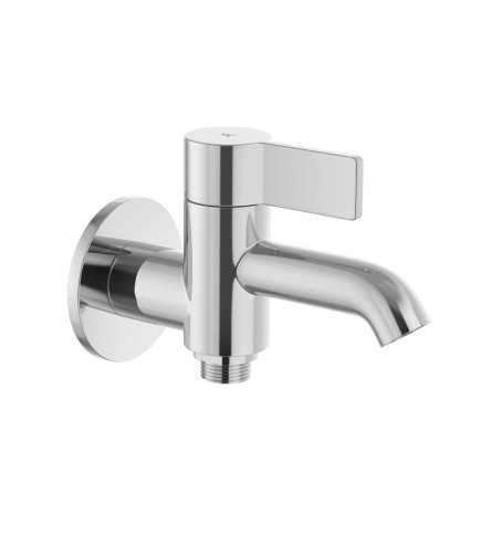 2 Way Bib Cock with Wall Flange