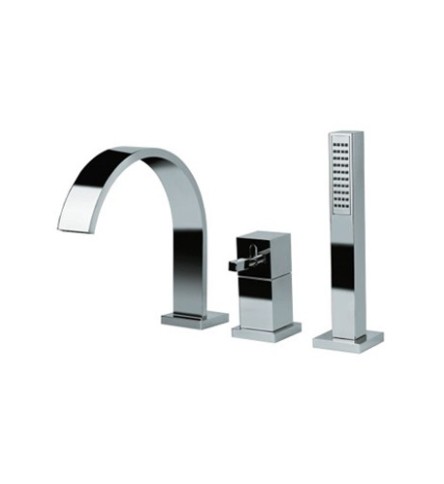 Single Lever 3-Hole Bath Tub Mounted Mixer